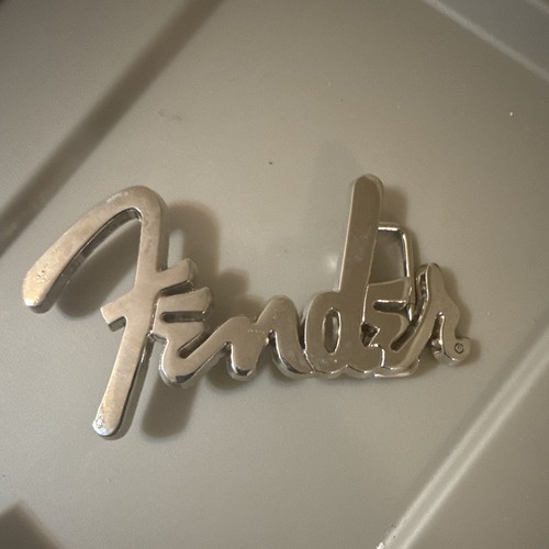 Fender chrome logo - fender,